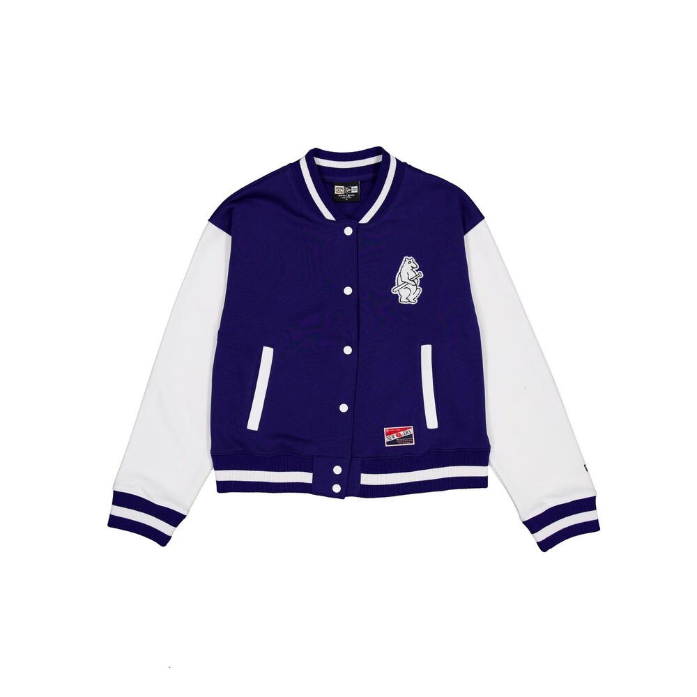 New Era Chicago Cubs Throwback Fleece Women's Jacket - Size L